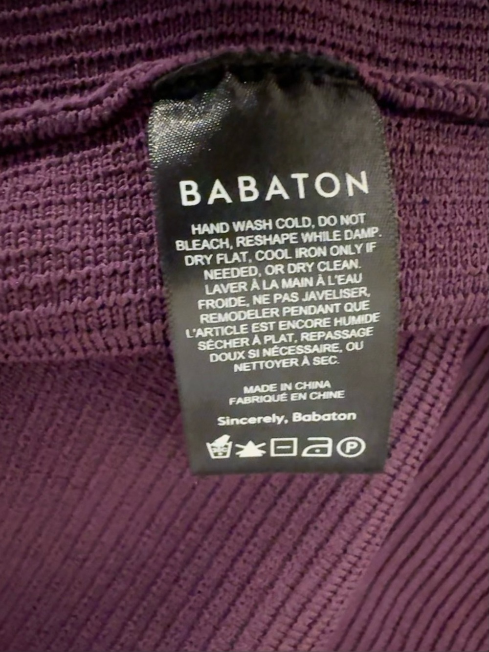 Aritzia Babaton Sculpt Knit One-Shoulder Mini Dress in Purple - Picture 9 of 10